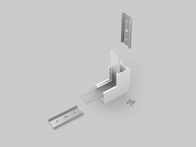 connector LINEA20 90deg bent white