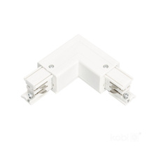 3-circuit track connector L, RIGHT, external, white, Kobi