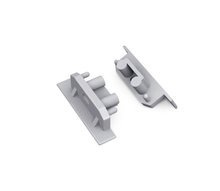 end cap GROOVE10 gen2 SQ with hole silver