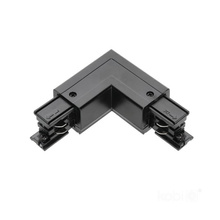 3-circuit track connector L, RIGHT, external, black, Kobi