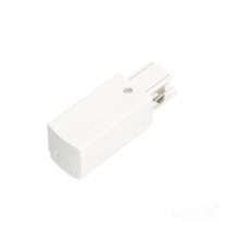 Power feed for 3-circuit track, LEFT, white, Kobi