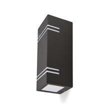 QUAZAR 7 garden wall light 2×GU10 IP44 black