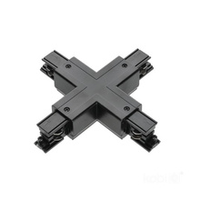3-circuit track connector X, external, black, Kobi