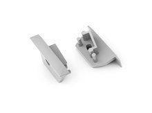 end cap DIAGONAL14 with hole silver