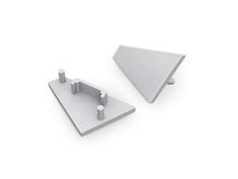 CORNER14 gen2 end cap silver /2pcs/