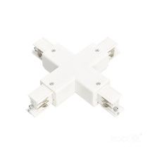 3-circuit track connector X, external, white, Kobi