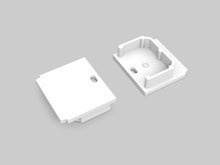 LINEA-IN20 TRIMLESS end cap with hole white /2pcs/