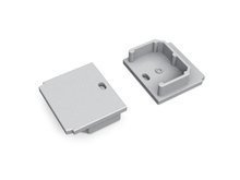 LINEA-IN20 TRIMLESS end cap with hole silver /2pcs/