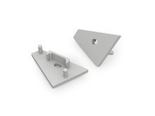 CORNER14 gen2 end cap with hole grey /2pcs/