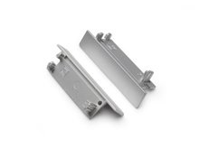 FLAT8 ending with hole silver  /2pcs/