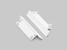 FLAT8 ending with hole white  /2pcs/